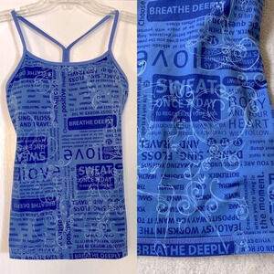 Lululemon Power Y Tank Top, blue padded size 4